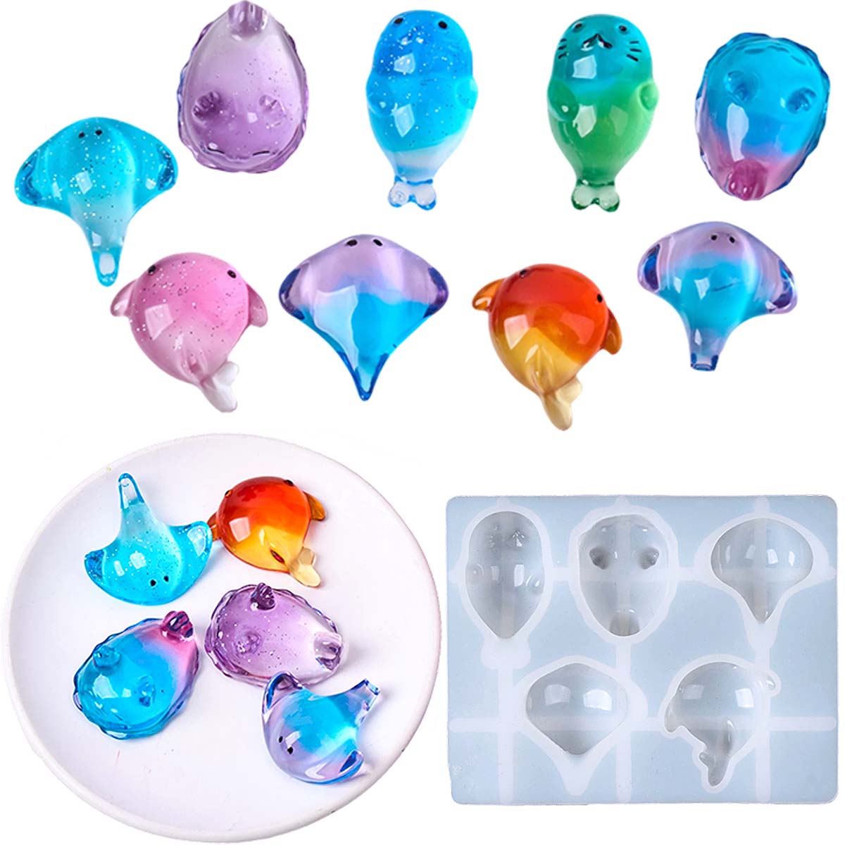 Soap Making Ins - قالب سيليكون ثلاثي الأبعاد بتصميم سمكة