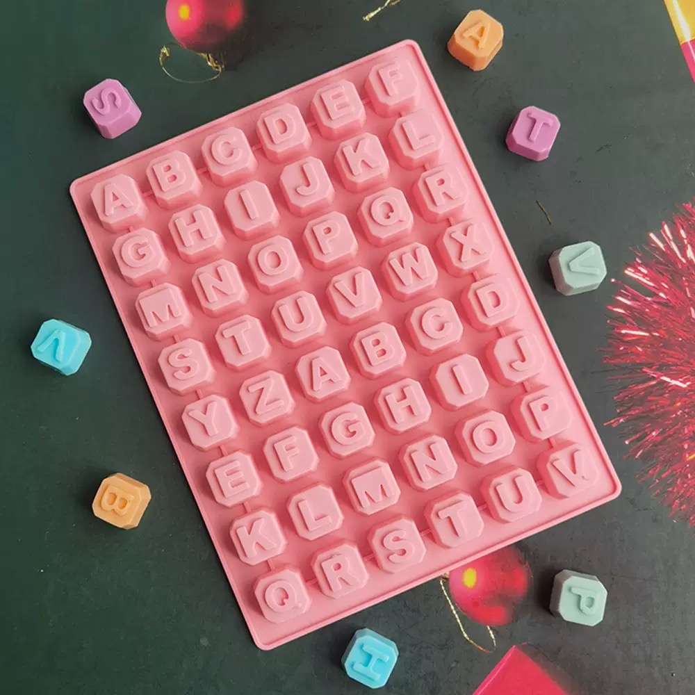Soap Making Silicone Molds - 48 حرف الأبجدية Enghish رسالة قالب