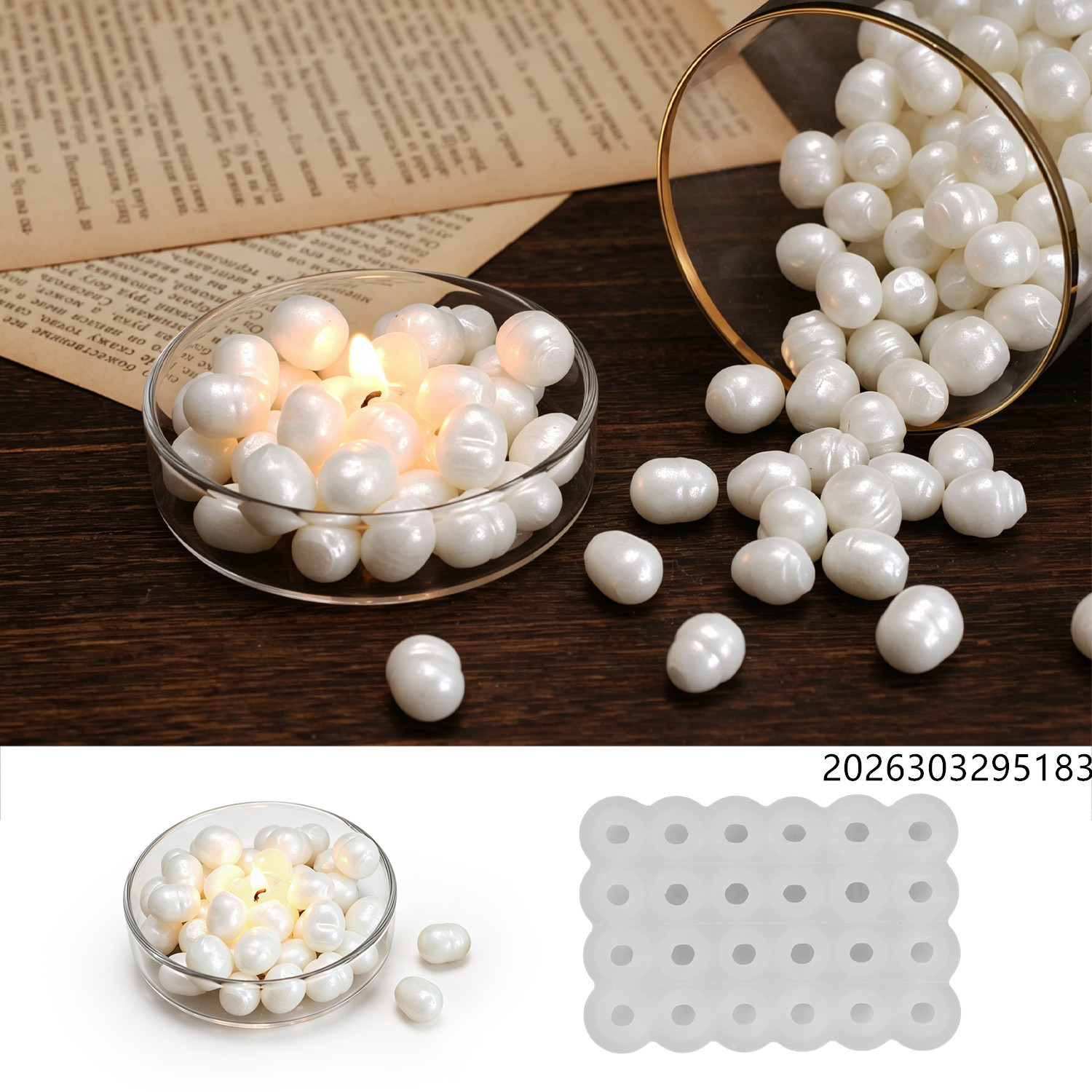 قالب شمع علاجي بتصميم لؤلؤ الب - مراجعة Soap Making Silicone Molds وسعره