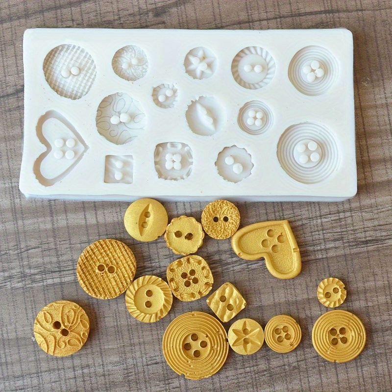 قالب سيليكون على شكل أزرار، قا - مراجعة Soap Making Silicone Molds وسعره